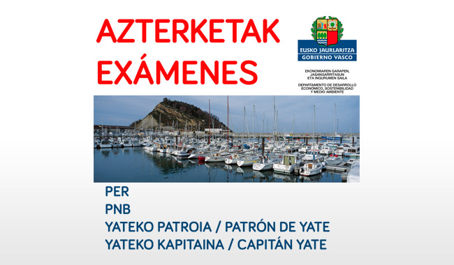Próxima convocatoria de exámenes náuticos en el País Vasco