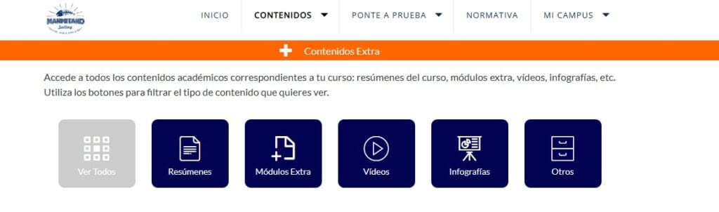 Plataforma online para títulos náuticos